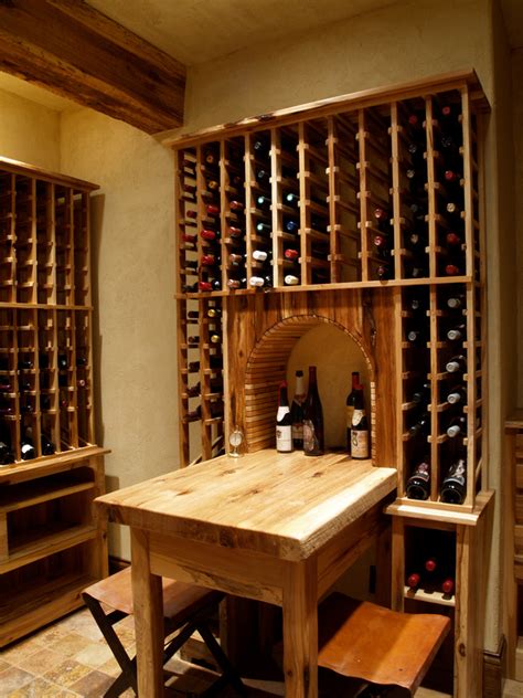 French Country Wine Cellar And Theater Rustic Wine Cellar St