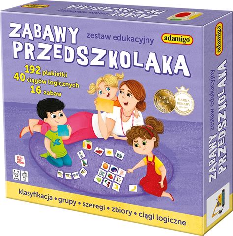 Gra Edukacyjna Zabawy Przedszkolaka Karty Dla Dzieci 3 Adamigo 07578