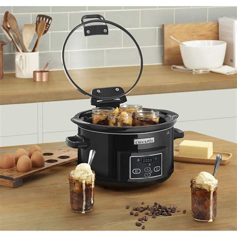 Crock Pot Lift And Serve Digital Slow Cooker With Hinged Lid And