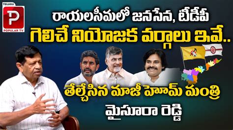 Mysura Reddy Reveals Sensational Survey Report Rayalaseema Politics