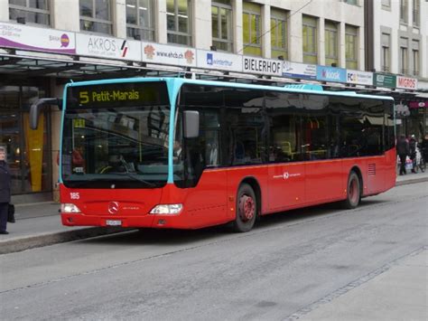 VB Biel Mercedes Citaro Bus Nr 185 BE 654185 Eingeteilt Auf Der Linie