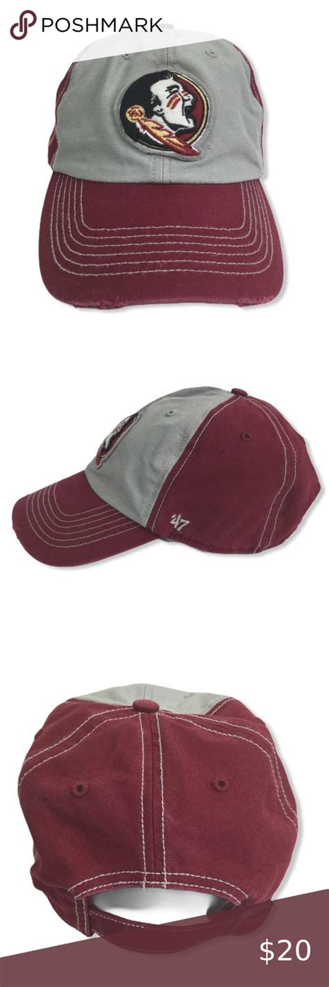 Fsu Logo Color Block Distressed Mens Hat Fsu Logo Color Block