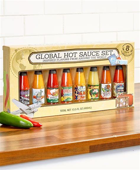 This 8 Pc Global Hot Sauce T Set Will Turn Up The Heat On Any Meal With Packed With