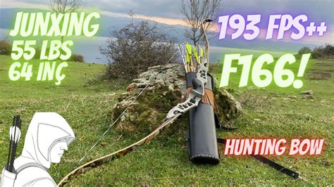 Junxing F166 55 Lbs Av Yayı Hunting Recurve Bow 64 İnç Chorono Test