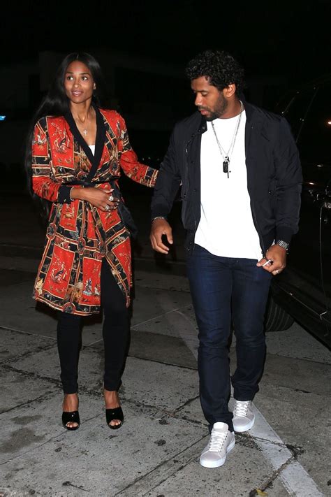 CIARA and Russell Wilson at Craig’s Restaurant in West Hollywood 07/08 ...