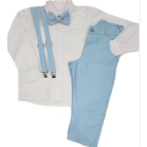 Roupa social infantil menino batizado festa pajem azul bebê Shopee Brasil