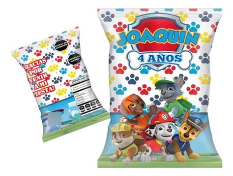 Bolsitas Golosineras Chip Bag Paw Patrol X Cumplea Os Mercadolibre