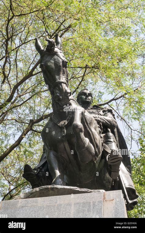 General Simon Bolivar Statue Artists Gate Central Park South Nyc