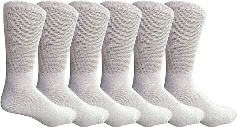 6 Units Of Womens Cotton Diabetic Non Binding Crew Socks Size 9 11 White Ebay