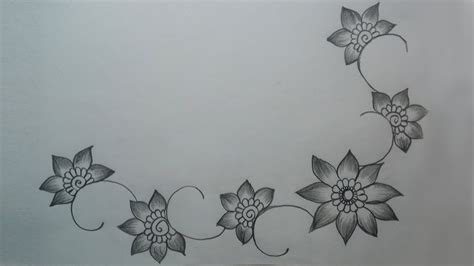 Paper Easy Simple Flower Design Border Drawing See More Ideas About