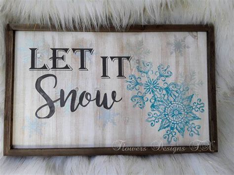 Https Etsy Listing 646980803 Let It Snow Wood Sign Layered