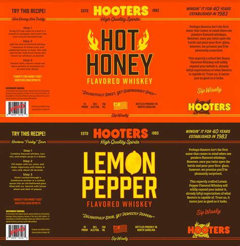 Hooters To Launch Hot Honey Lemon Pepper Flavored Whiskeys