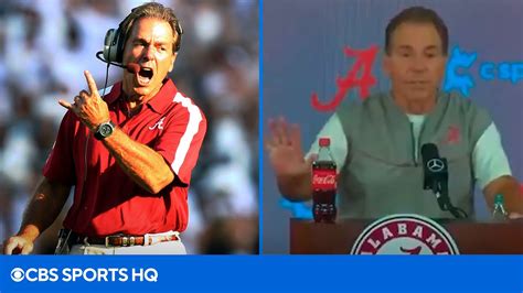 Nick Saban Goes On Epic Rant At Reporter Cbs Sports Hq Youtube