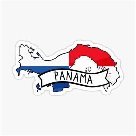 Pegatina for Sale con la obra Pegatina Mapa de la bandera de Panamá