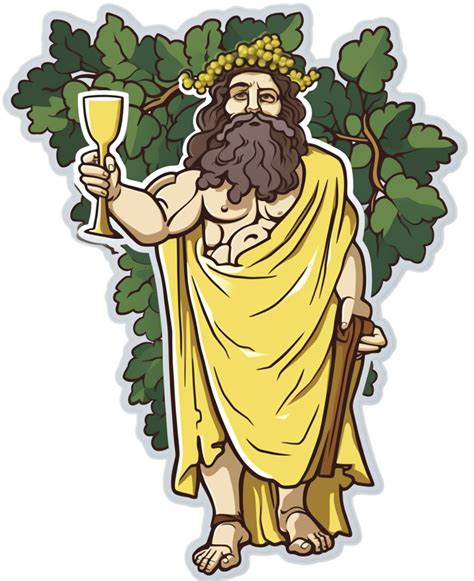 Sticker Clip Art Of Sticker Clip Art Of Dionysos Thick God Of Wine And