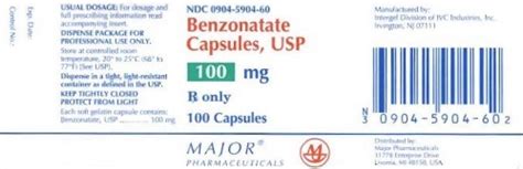 Benzonatate By Major Pharmaceuticals BENZONATATE Capsule