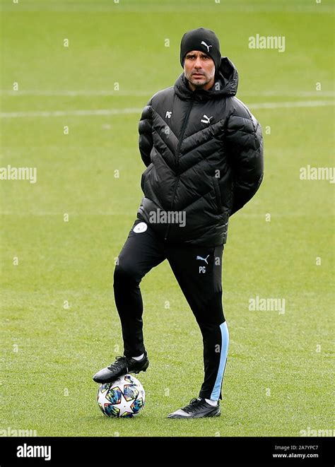 Manchester City Manager Pep Guardiola Training Session City Football