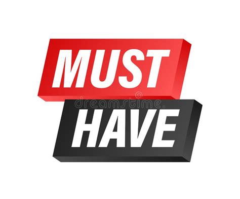 Must Have Sign Label Vector Stock Illustration Stock Vector