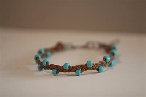 Braided Ladies Ankle Bracelet Turquoise Anklet For Women Leather Boho