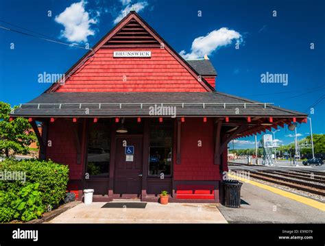 Train station in Brunswick, Maryland Stock Photo - Alamy