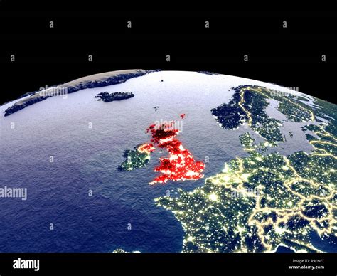 Britain At Night From Space High Resolution Stock Photography And