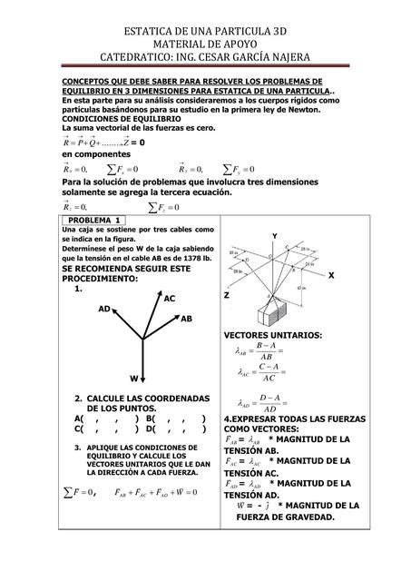 Ejercicios Resueltos De Est Tica De Una Part Cula Apuntes De