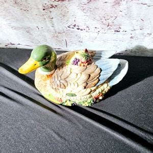 Vintage Mallard Duck Soup Tureen Fitz And Floyd Mallard Duck Soup