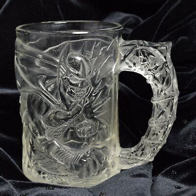 1995 Batman Forever Batman McDonalds Glass Mug Cup DC Comics Vintage 3D