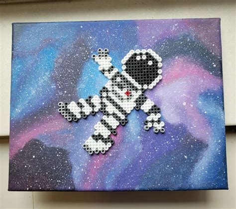 Astronaut Floating In Space Easy Perler Beads Ideas Diy Perler Bead