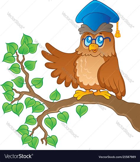 Owl Teacher Theme Image 1 Royalty Free Vector Image