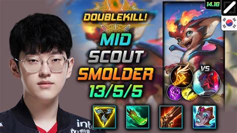 Smolder Mid Build Scout Trinity Force Fleet Footwork LOL KR