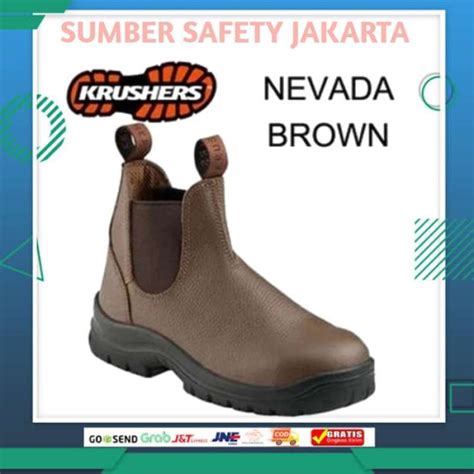 Promo Sepatu Safety Krushers Nevada Brown Safety Shoes Krushers