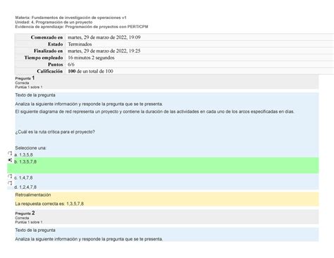 Programaci N De Proyectos Con Pert Cpm Materia Fundamentos De