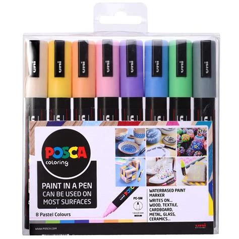 POSCA PC 5M Pastel Set Of 8 Pens