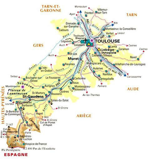 Carte département Haute Garonne Voyage Carte Plan