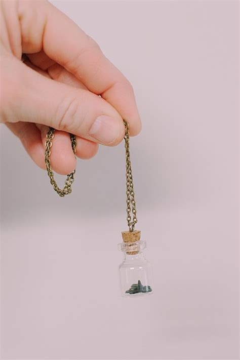 How To Make A Mini Glass Bottle Necklace With Sharks Teeth Inside