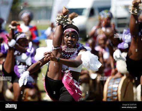 Contestants Perform During The Annual Ingoma Traditional Zulu Dance