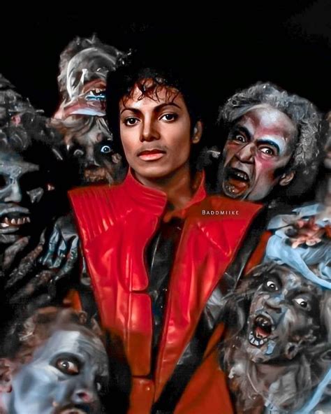 Michael Jackson As Michael Jackson Surrounded By Zombies