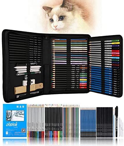 Kit De Dibujo Pcs Salandens Lapices De Colores Profesionales Colores