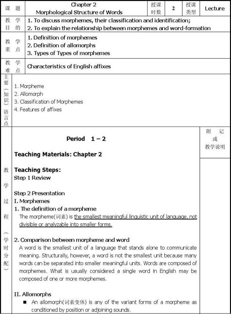 Session 2 Morphological Structure Of Words Word文档在线阅读与下载 无忧文档