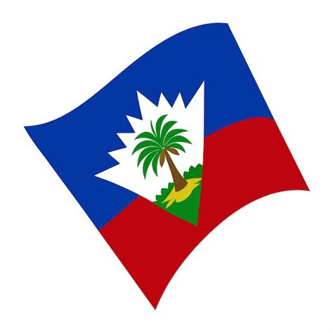 Ilustra O Da Bandeira Do Haiti Em Fundo Branco Vetor Premium Gerado