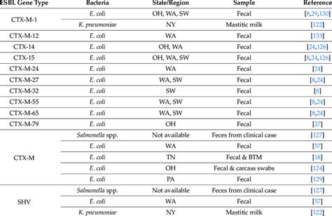 Extended Spectrum Beta Lactamases Encoding Genes Detected Among