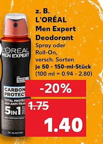 Z B L Or Al Men Expert Deodorant Spray Oder Roll On Angebot Bei