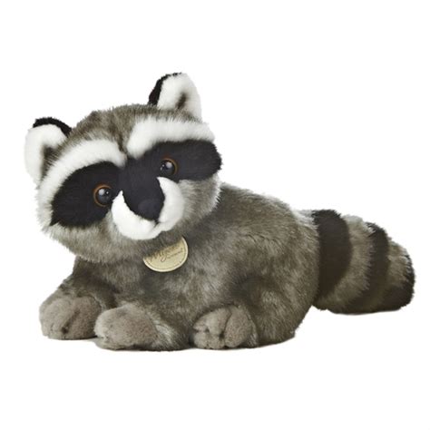 Realistic Stuffed Raccoon 10 Inch Plush Animal by Aurora