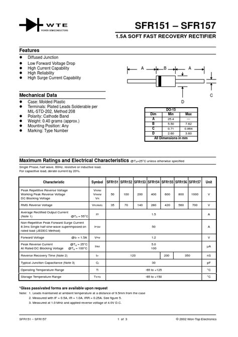 Sf Tb Datasheet Pdf Won Top Electronics