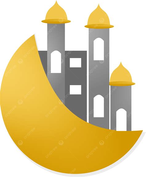 Decoración De Adorno Islámico De Luna Y Mezquita Moderna Png Luna Y