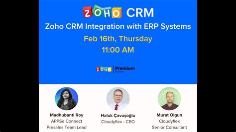 Zoho Crm Ve Erp Entegrasyonu Appseconnect Ile H Zland R Lm Erp