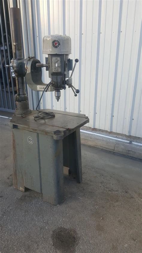 Delta Rockwell Unidrill With Original Metal Stand Base Radial Drill