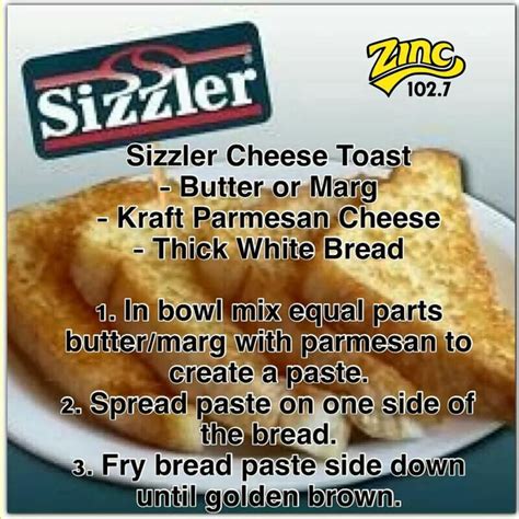 sizzler cheese toast cheese toast bread recipes homemade copykat