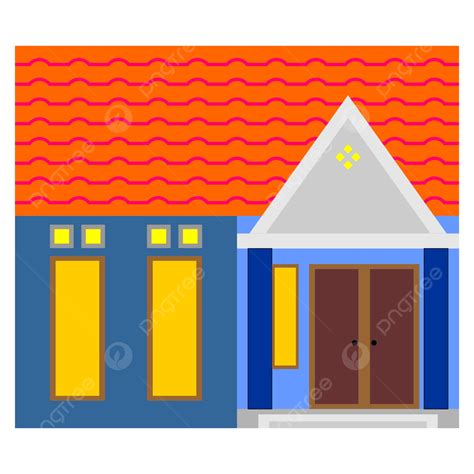 Town House Png Image House Town Housewife Blue House Residential